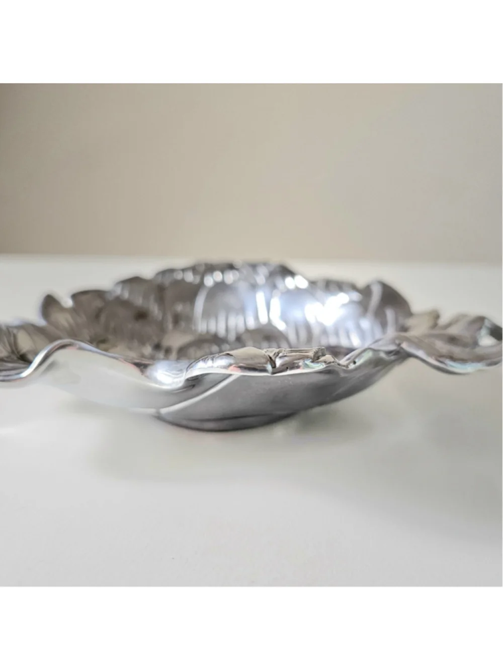 Vintage Fitz and Floyd Metal Artichoke Shaped Serving Dish Bowl Trinket Tray 7